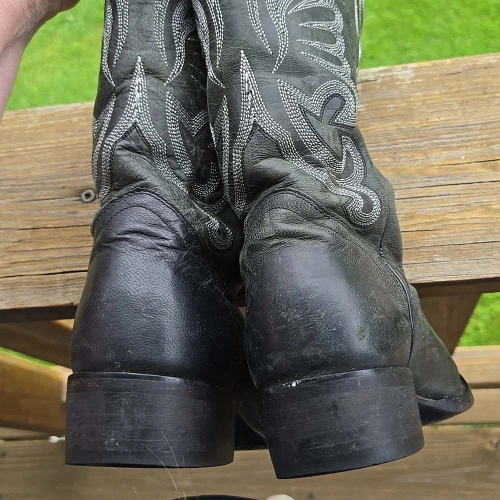 J.B. Dillon Black Womens Genuine Goat Leather Boots 6.5 B - Picture 8 of 8